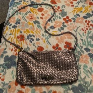 Silver crossbody bag